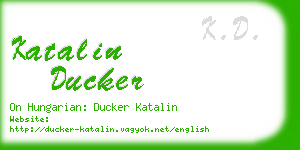 katalin ducker business card